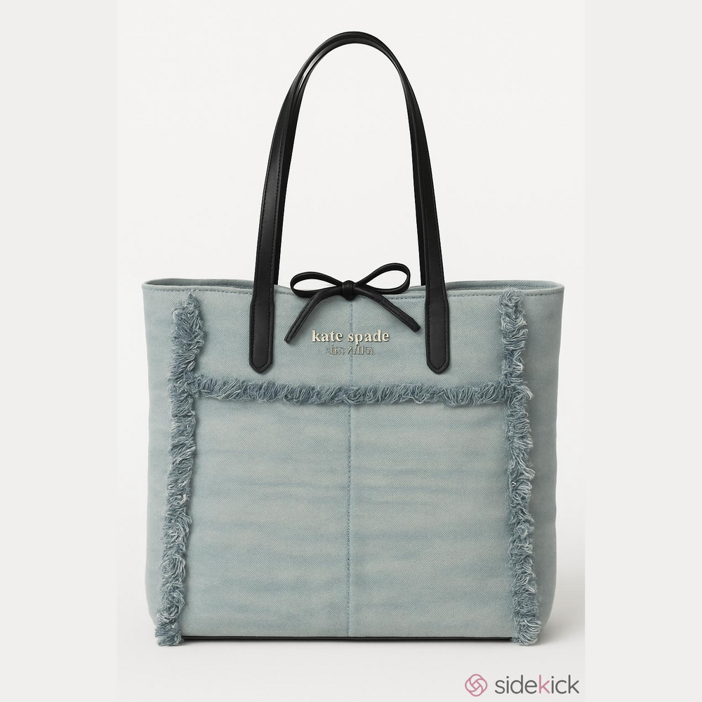Kate Spade Vintage Sam Large Denim Pocket Tote Bag